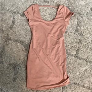 Blush pink mini dress